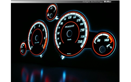 Шкалы приборов Peugeot 407