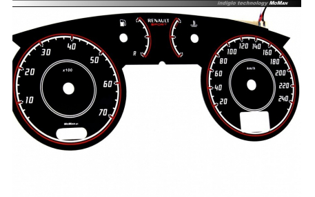 Шкалы приборов Renault Megane