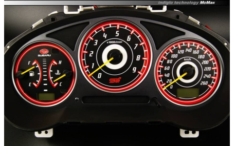 Шкалы приборов Subaru Impreza