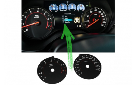 Шкалы приборов Chevrolet Camaro