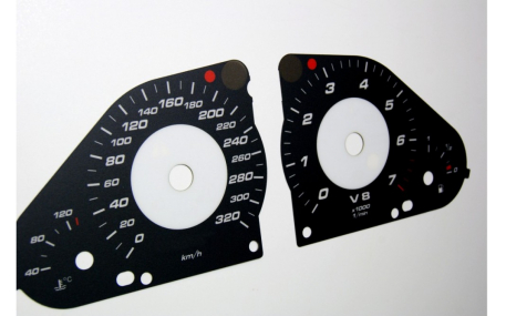 Шкалы приборов Mercedes C-class W203