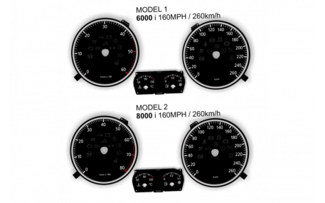 Шкалы приборов Volkswagen Eos