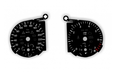 Шкалы приборов Mercedes