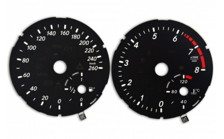 Шкалы приборов Mercedes