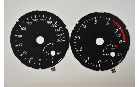 Шкалы приборов Mercedes