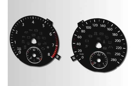 Шкалы приборов Volkswagen Passat CC