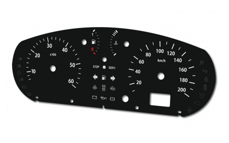 Шкалы приборов Opel Vivaro