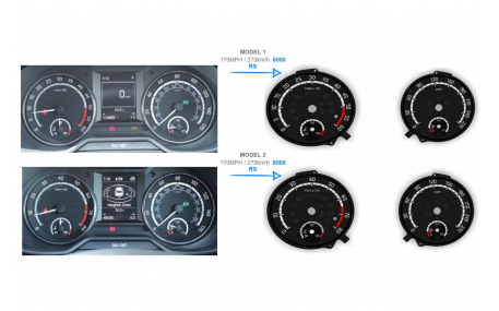 Шкалы приборов Skoda Octavia A7