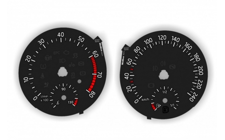 Шкалы приборов Skoda Rapid