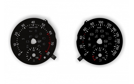 Шкалы приборов Skoda Yeti