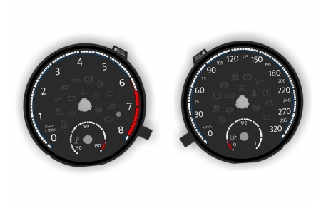 Шкалы приборов Volkswagen Scirocco