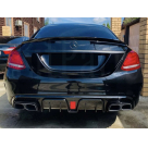 Накладка задняя Mercedes C-class W205 Sedan 2014-2019