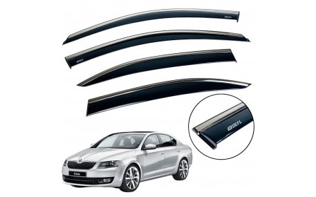Дефлекторы окон Skoda Octavia A7 Liftback
