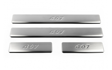 Накладки на пороги Peugeot 407