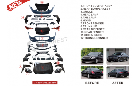 Комплект обвеса Mercedes S-class W221