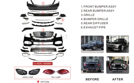 Комплект обвеса Mercedes S-class W222 2013-2017