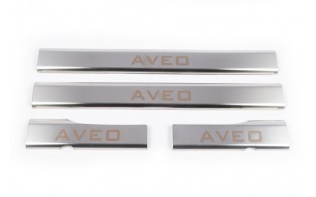 Накладки на пороги Chevrolet Aveo T250