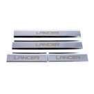 Накладки на пороги Mitsubishi Lancer X