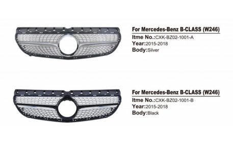 Решетка радиатора Mercedes B-class W246 2015-2018
