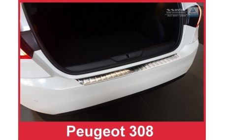 Накладка на задний бампер Peugeot 308
