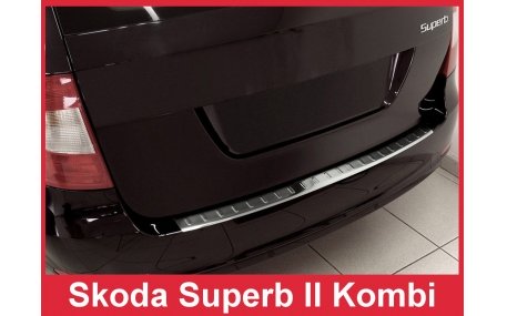 Накладка на задний бампер Skoda Superb