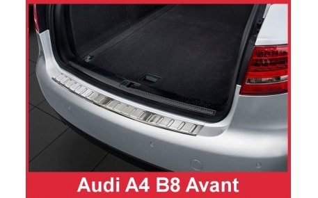 Накладка на задний бампер Audi A4 B8 Avant