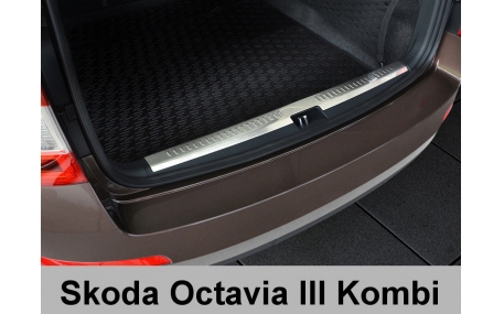 Накладка на задний бампер Skoda Octavia A7 2013-2017
