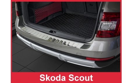 Накладка на задний бампер Skoda Octavia A7 2013-2017