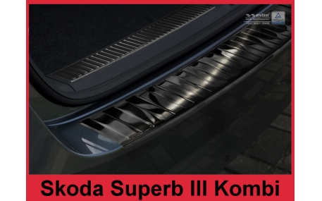 Накладка на задний бампер Skoda Superb