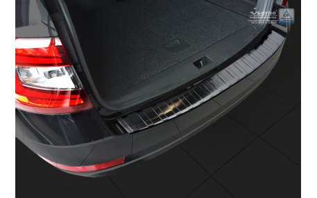 Накладка на задний бампер Skoda Octavia A7 2017-2020