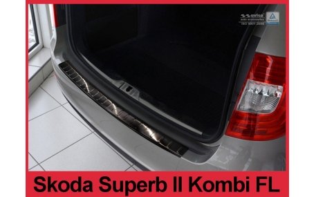 Накладка на задний бампер Skoda Superb
