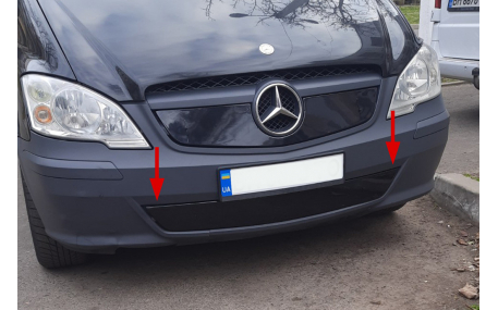 Зимняя накладка на решетку Mercedes Vito W639