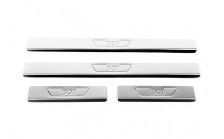 Накладки на пороги Peugeot 301