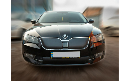 Зимняя накладка на решетку Skoda Superb