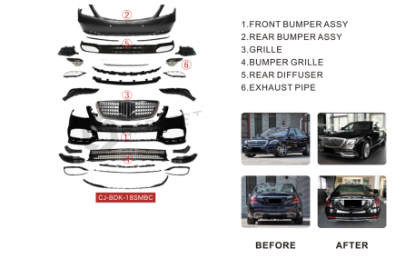 Комплект обвеса Mercedes S-class W222 2013-2017