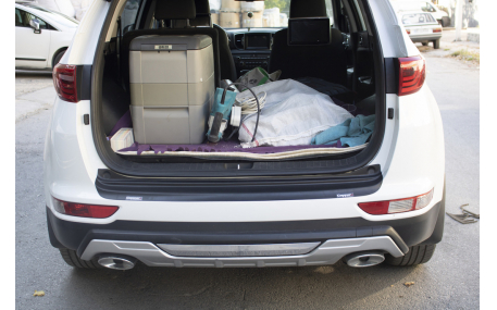 Накладка на задний бампер Kia Sportage 2015-2018