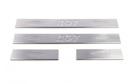 Накладки на пороги Peugeot 407
