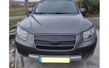 Зимняя накладка на решетку Hyundai Santa Fe 2006-2010
