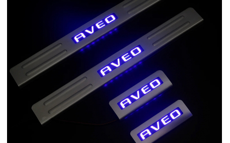 Накладки на пороги Chevrolet Aveo T300