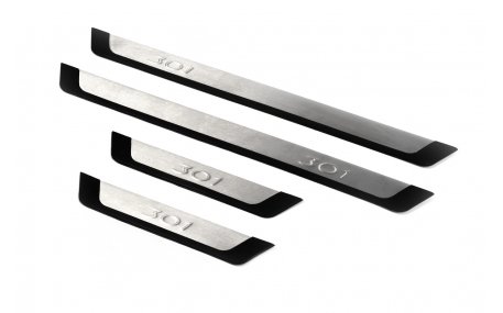 Накладки на пороги Peugeot 301