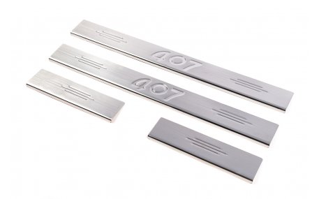 Накладки на пороги Peugeot 407