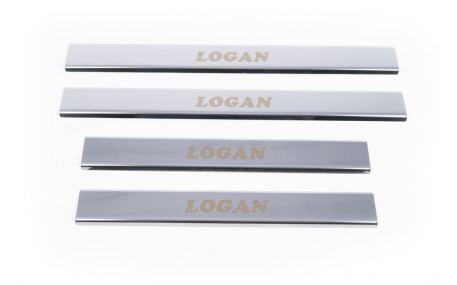 Накладки на пороги Renault Logan