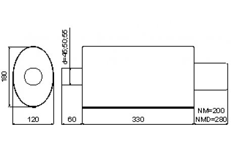 Глушитель универсальный NM-142/10