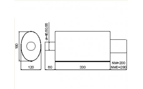Глушитель универсальный NM-142/24