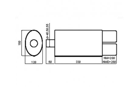 Глушитель универсальный NM-242/13DTM