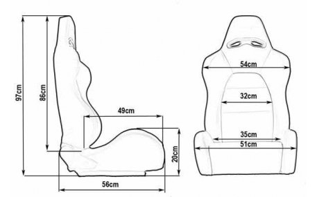 Сиденья MONZA DRAGO BLACK