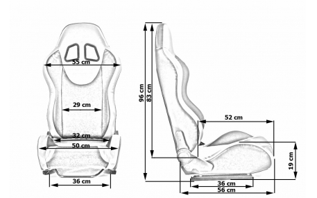 Сиденья MONZA BLACK