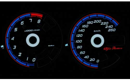 Шкалы приборов Alfa Romeo 156