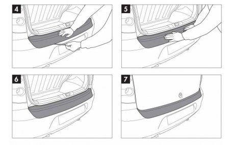 Накладка на задний бампер Opel Astra J