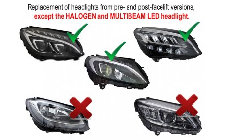 Фары передние Mercedes C-class W205 2015-2021